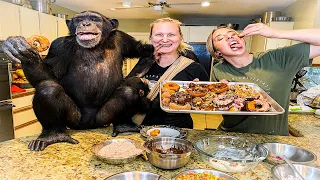 Baking Doughnuts with Chimpanzee | Myrtle Beach Safari