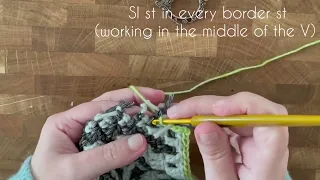 Mosaic Crochet (Envelope Border) - Special Round / Sl sts round (part 2)