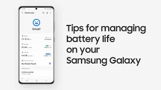 Samsung Support: How to extend battery life