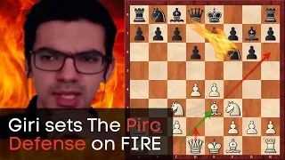 Giri sets the Pirc Defense on Fire!