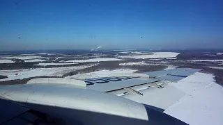 Посадка в Кольцово на ТУ-134АК RA-65609