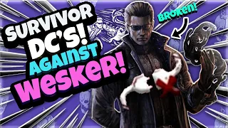 WESKER IS BROKEN! Making a Survivor rage and DC as the NEW KILLER "The Mastermind" -dbd ptb gameplay