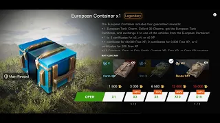 Opening European Containers | WoT Blitz