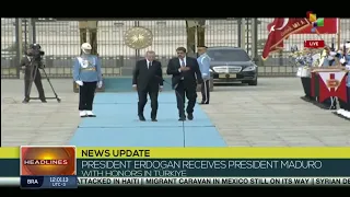 Türkiye President Recep Tayyip Erdogan officially receives Venezuelan President Nicolas Maduro
