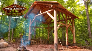 She Digs It | The Forest Kitchen | Off Grid Log Cabin Build, Ep.4 S1
