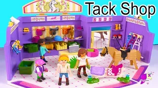 Shopping At Playmobil  Horse Tack Shop with Spirit Riding Free Dolls - Video