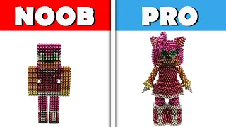 Noob vs Pro Make Amy Rose ( Sonic Boom) with Magnetic Balls | Monster Magnet vs Amy Rose