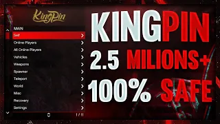 GTA V MOD MENU - KINGPIN NEW UPDATE - 2.5 MILIONS + - 1.53 - UNDETECTED - 09/03/2021