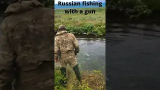 Russian fishing with a gun 🐟 #Shorts