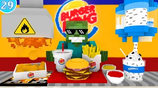 школа монстров: работа на месте Burger King! - Minecraft анимация
