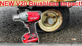 CRAFTSMAN  V20 RP 20-volt Brushless 1/2-in Drive Cordless Impact Wrench CMCF921B Unboxing and Review