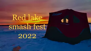 Upper Red Lake early ice beat down 2022!! (Giant Crappies and a ton of walleye)