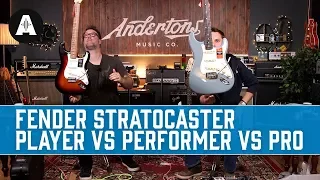 Fender Stratocaster: Player vs Performer vs Professional - What are the differences?