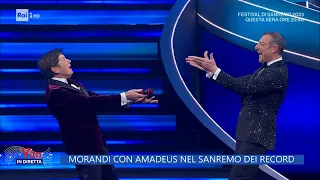 Gianni Morandi e Amadeus - La Vita in Diretta - 08/02/2023