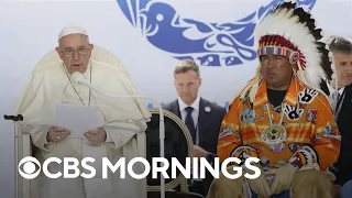 Pope Francis issues apology for Catholic Church's treatment of Indigenous people