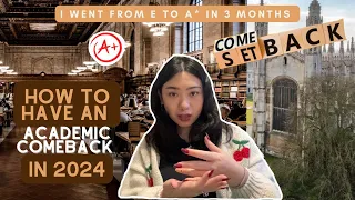 ACADEMIC COMEBACK IN 2024 | study mistakes, study tips, how to build habits, motivation