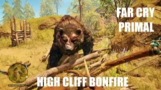 Far Cry Primal Gameplay: High Cliff Bonfire.