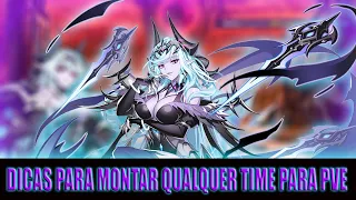 DICAS PARA MONTAR QUALQUER TIME PARA PVE - (GRAND CHASE MOBILE)