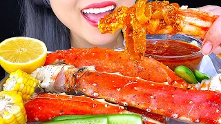 ASMR King Crab Legs Seafood SMACKALICIOUS SAUCE (ASMR Eating Show) *NO TALKING* | ASMR Phan