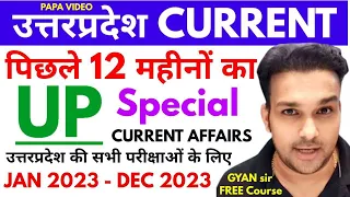 Last 12 Month Uttar Pradesh Current Affairs 2023 PAPA VIDEO study for civil services uppsc pcs roaro