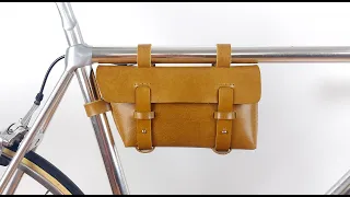 MAKING A HANDMADE LEATHER BIKE BAG // DIY TUTORIAL // ASMR