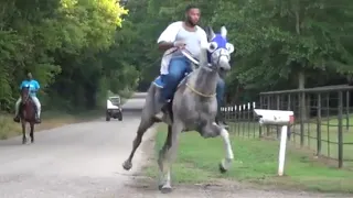 ROAD RACING ON HORSEBACK at Front Action Riders Trail Ride 2023