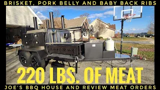 220 LBS. of Brisket, Pork Candy Bites and Baby Back Ribs | Mobile Smoker