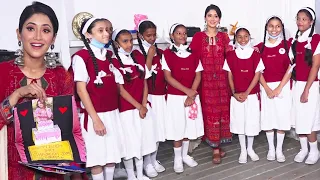 Shivangi Joshi Celebrates Her Birthday With Khushii NGO Kids & Receives Handmade Cards From Girls