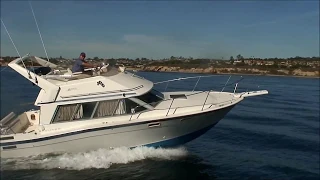 Bayliner 2850 Contessa,Twin Engines, 1987 Under way Video by South Mountain Yachts (949) 842-2344