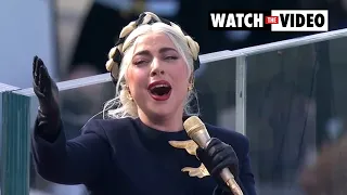 US Inauguration: Lady Gaga performs the National Anthem