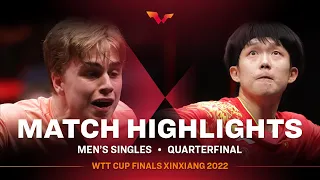 Highlights | Wang Chuqin vs Truls Moregard | MS QF | WTT Cup Finals XinXiang 2022