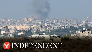 Live: View of Gaza from Israeli town of Sderot as ground invasion approaches