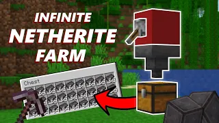 Infinite NETHERITE FARM in Minecraft 1.19/1.20 (Java/Bedrock)