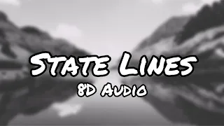 🎧 Nova Amor - State Lines | 8D Audio (Pitched Down + Reverb)