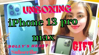iPhone 13 Pro Max Alpine Green Color | Unboxing a Gift || Dolly's Heart #iphone13promax #gift #unbox