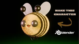 3D Bee Character Modeling - Blender Tutorial for Beginners