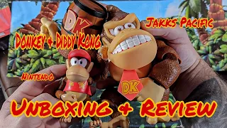 Jakks Pacific Donkey & Diddy Kong Action Figures | Nintendo | Unboxing & Review