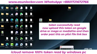 iCloud Token read by windows pc . icloud remove 100% success by token