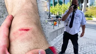 PARKOUR VS SECURITY. GOT KICKED OUT OF THE SPOT.