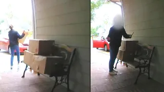 Woman Returns Packages After Homeowner Catches Her on Camera