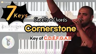 Cornerstone - Hillsong WorshipㅣKey of C, D, E, F, G, A, BㅣPiano coverㅣWorship Piano Tutorials