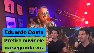 Eduardo Costa fazendo segunda voz no Faustão