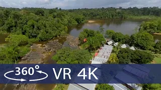 Suriname - Jungle Amazon rainforest and boat tour in 360 VR (including VR drone flight)