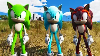 ENCONTREI os SONIC ELEMENTAIS no GTA 5 ! Siren Head