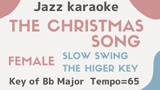 The Christmas song -The higher key for the female singers [JAZZ KARAOKE sing along BGM with lyrics]