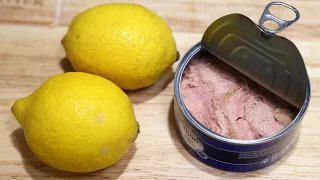 Do you have lemons and canned tuna at home? Easy Dinner Recipe!