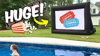 Create Your Outdoor Oasis With THIS Blow-Up Projector Screen!