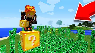 КАК ВЫЖИТЬ НА ОДНОМ ЛАКИ БЛОКЕ В МАЙНКРАФТ 100% ТРОЛЛИНГ ЛОВУШКА MINECRAFT