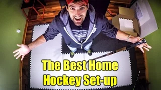 The Ultimate at Home Hockey Training set-up