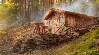 A stone house in the mountains. Completed alone house